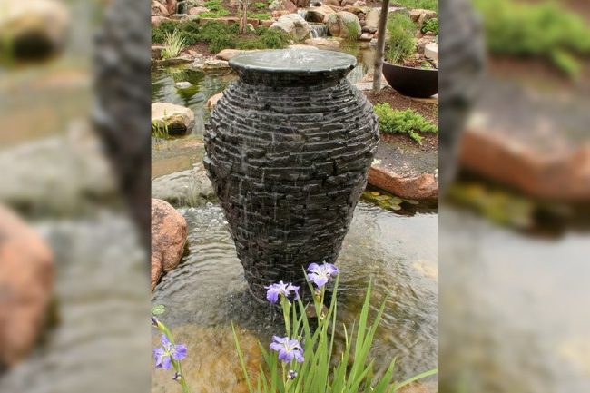 Medium Stacked Slate Urn