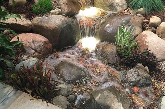 Petite Backyard Waterfall